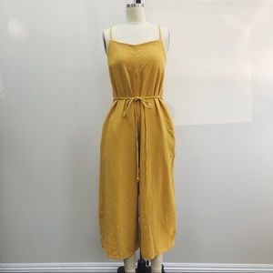 orimono mustard yellow jumpsuit.